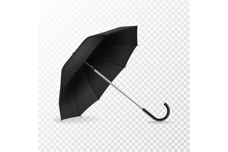 Download Realistic open umbrella. Side view blank object template ...