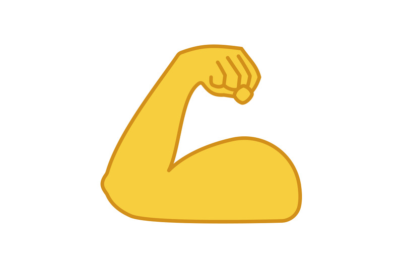 Flexed bicep color icon By bsd studio | TheHungryJPEG