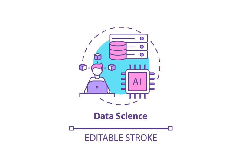 Data science concept icon By bsd studio | TheHungryJPEG