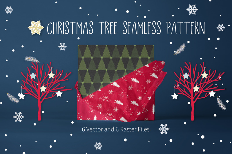 Christmas Tree Seamless Pattern By JANNTA | TheHungryJPEG
