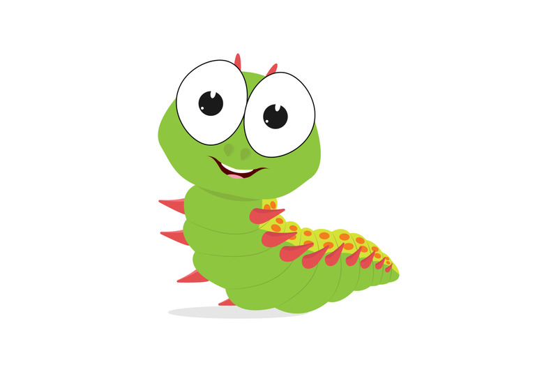 caterpillar animal cartoon By CurutDesign | TheHungryJPEG