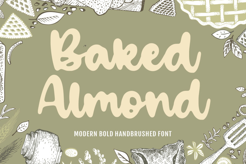 Baked Almond Modern Bold Handbrushed Font By Balpirick Studio ...