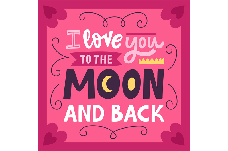 I Love You to the Moon and Back Poster