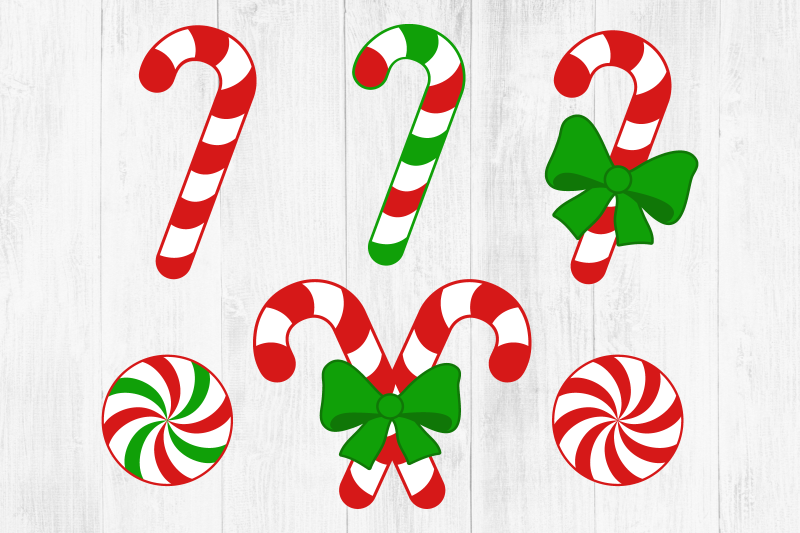 Download Candy Cane SVG, Candy Cane with Bow, Peppermint, Christmas ...