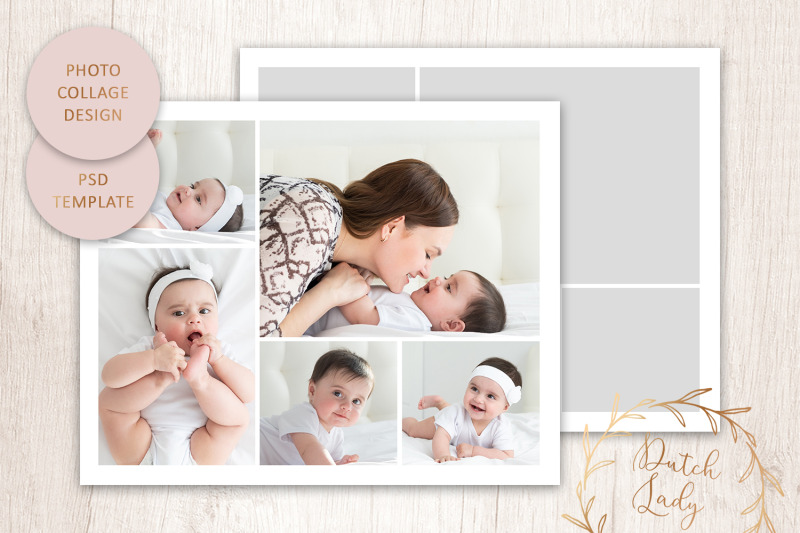 PSD Photo Collage Template #11 By The Dutch Lady Designs | TheHungryJPEG