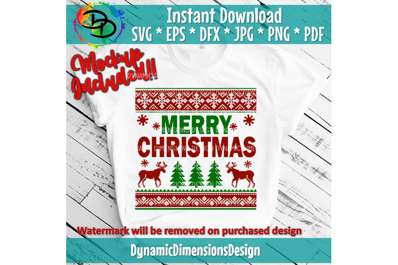 Download Christmas Sweater Svg On All Category Thehungryjpeg Com