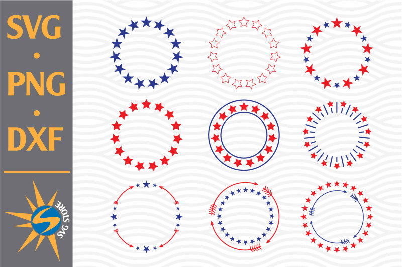 Circle Star SVG, PNG, DXF Digital Files Include By SVGStoreShop ...