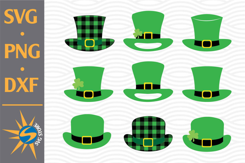 Leprechaun Hat SVG, PNG, DXF Digital Files Include By SVGStoreShop