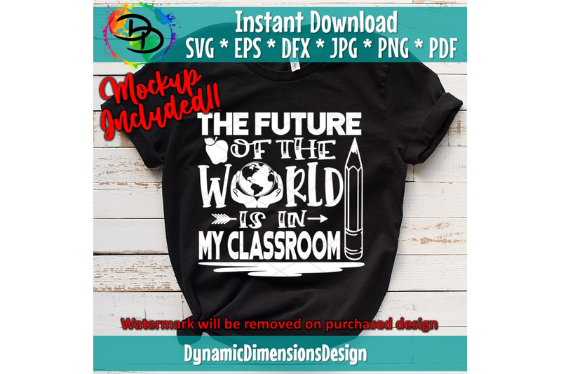 The Future of the World Is in My Classroom SVG, School Cut File, Teach ...