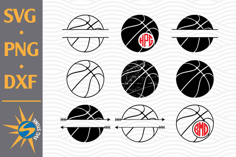 Basketball Monogram SVG, PNG, DXF Digital Files Include By SVGStoreShop ...