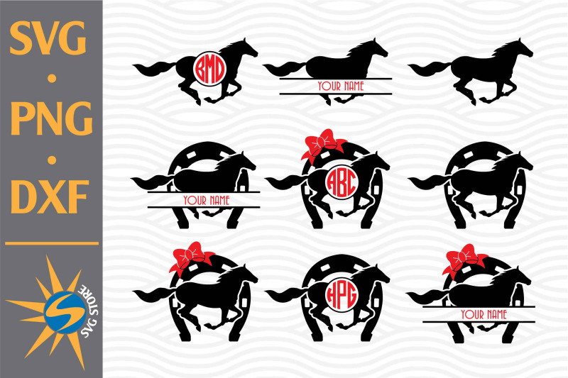 Download Horse Monogram SVG, PNG, DXF Digital Files Include By ...