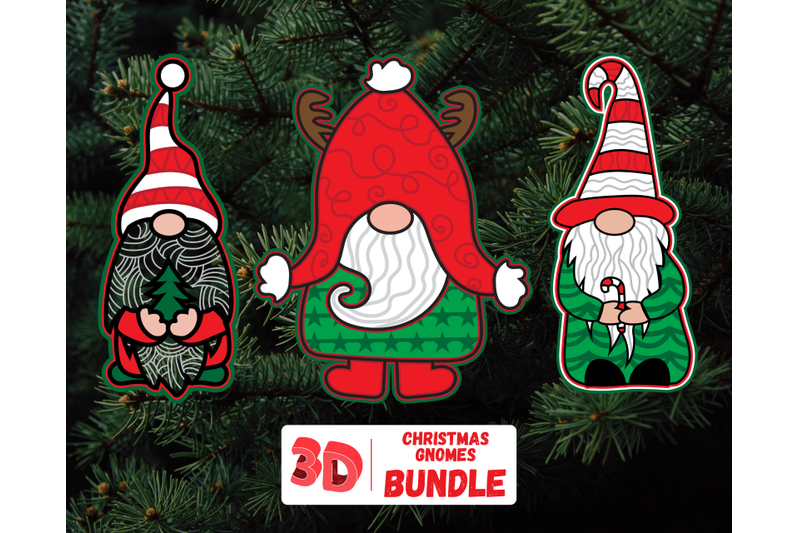 Download 3D Christmas Gnomes SVG Bundle By SvgOcean | TheHungryJPEG.com