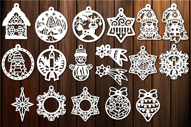 Christmas Baubles, Christmas Template, Gnomes SVG, Snowflake By ...