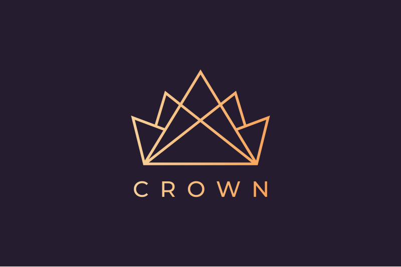 luxury crown logo with modern style By Murnifine Creative | TheHungryJPEG