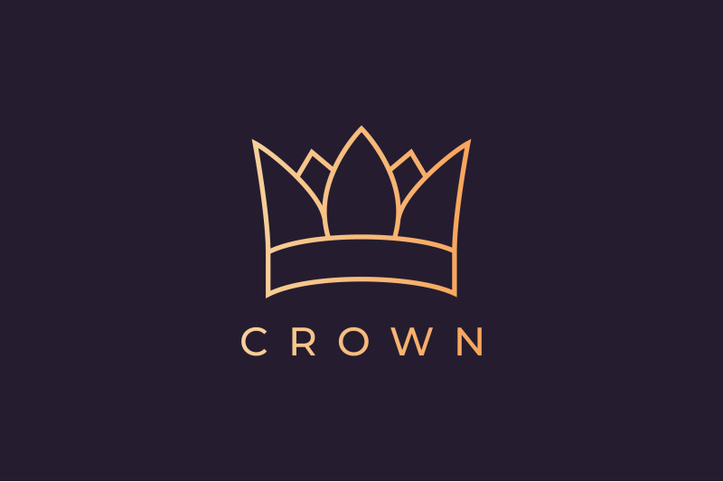 luxury crown logo with modern style By Murnifine Creative | TheHungryJPEG