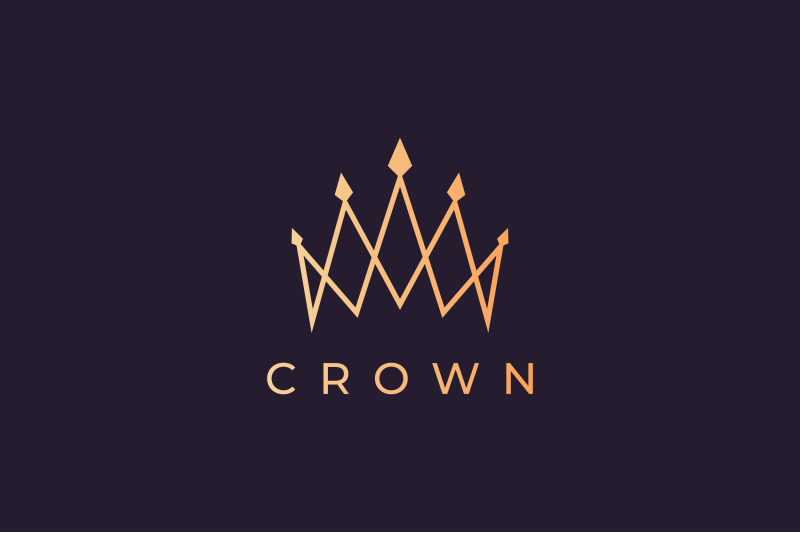 luxury crown logo with modern style By Murnifine Creative | TheHungryJPEG