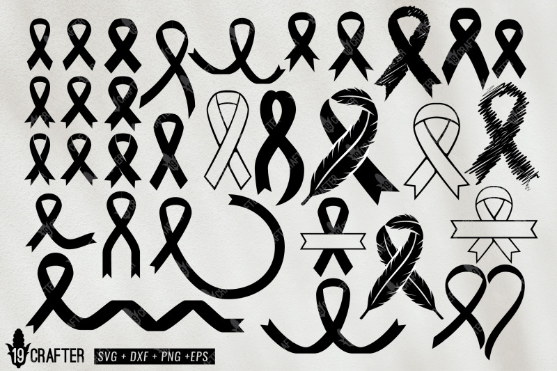 assorted awareness ribbon tie svg bundle By greatype19 | TheHungryJPEG