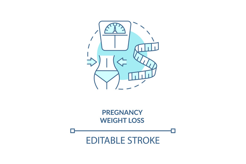 Pregnancy weight loss concept icon By bsd studio | TheHungryJPEG