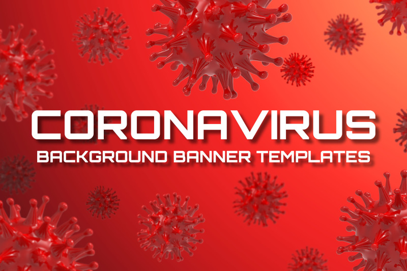 Coronavirus Background Banner Templates Set By Oixxo Art | TheHungryJPEG