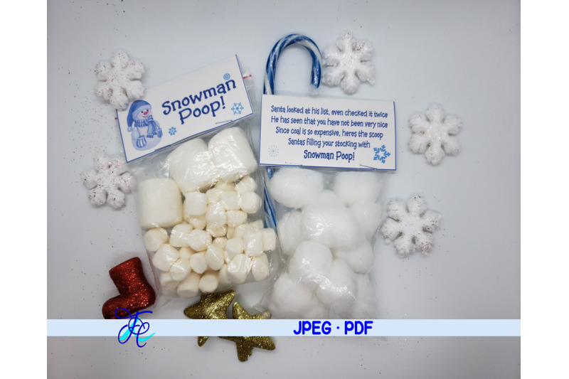 Snowman poop labels free