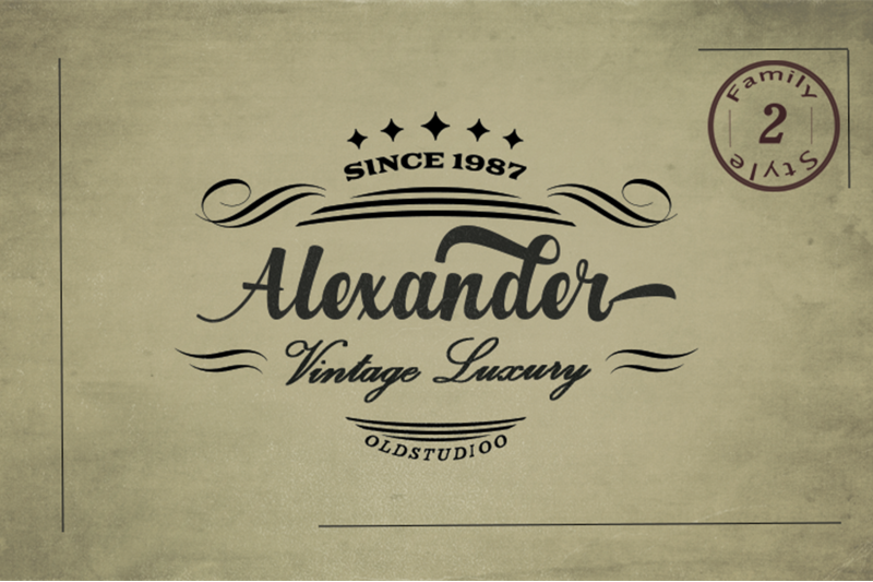 Alexander 2 Style Font By old_studio | TheHungryJPEG
