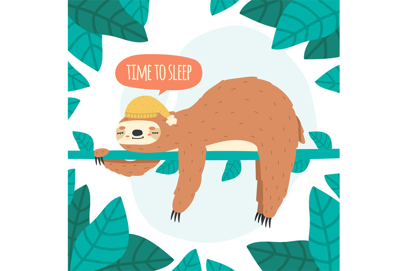 rainforest sloth clip art