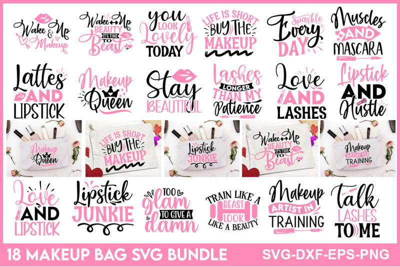 Makeup Bag SVG Bundle By svgbundle | TheHungryJPEG.com