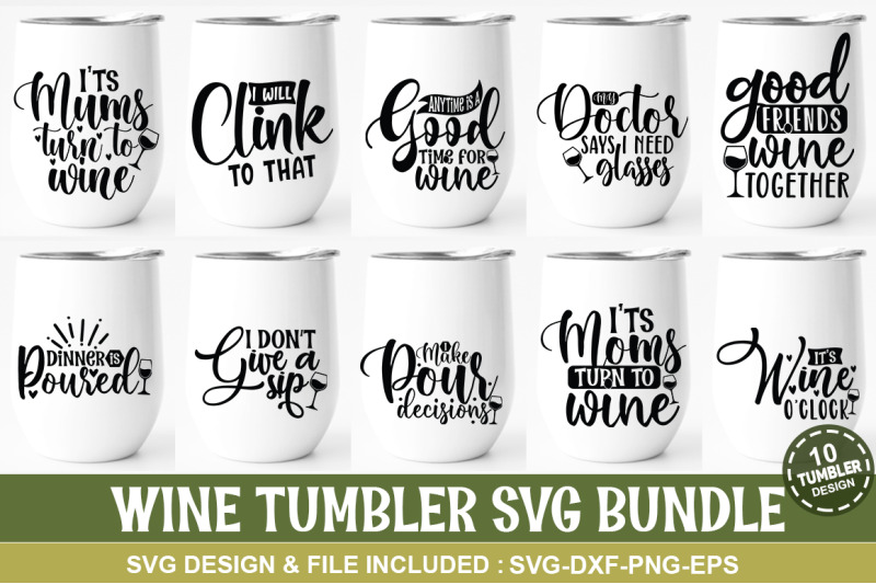 Wine Tumbler SVG Bundle By svgbundle  TheHungryJPEG.com
