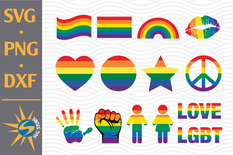 LGBT SVG, PNG, DXF Digital Files Include By SVGStoreShop | TheHungryJPEG