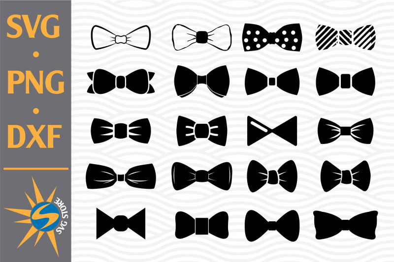 Bow Tie SVG, PNG, DXF Digital Files Include By SVGStoreShop | TheHungryJPEG