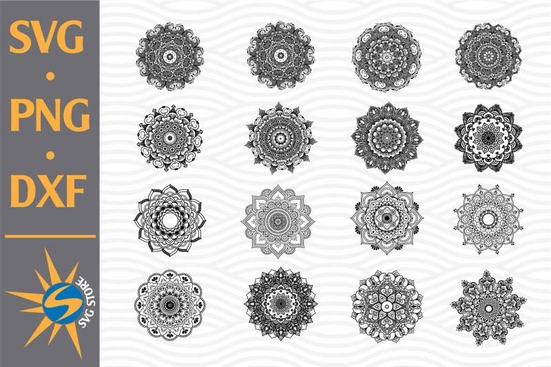 Mandala SVG, PNG, DXF Digital Files Include By SVGStoreShop | TheHungryJPEG