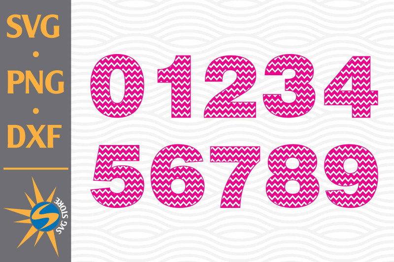 Chevron Numbers SVG, PNG, DXF Digital Files Include By SVGStoreShop ...