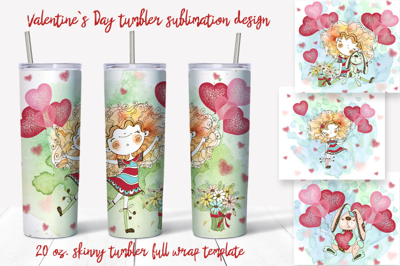 Hello Love Straight/Tapered PNG File Valentine Tumbler Doodle Heart Skinny Tumbler 20 oz Sublimation Design Template