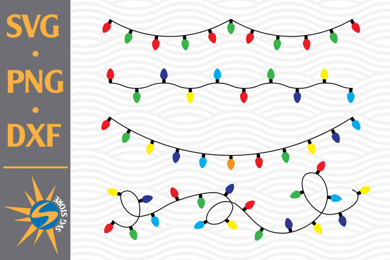 Christmas Light SVG, PNG, DXF Digital Files Include By SVGStoreShop ...