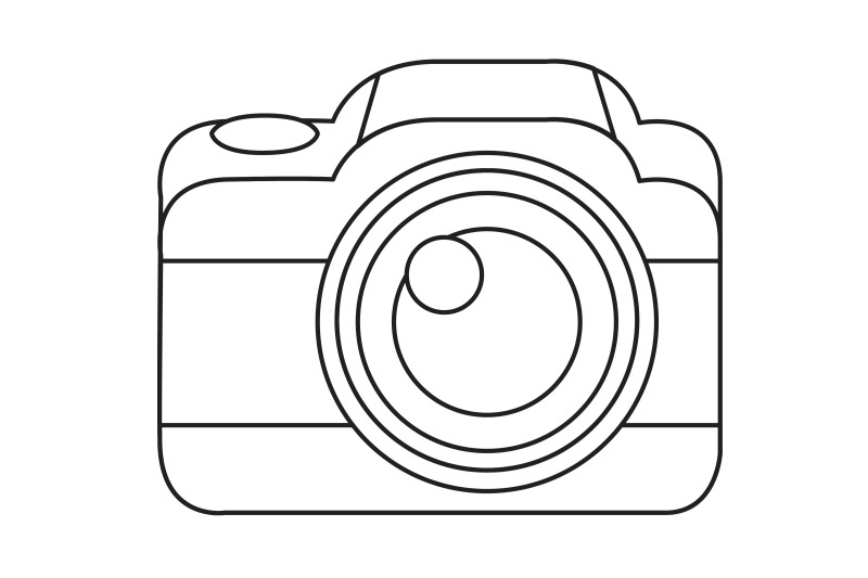 Camping Camera Outline Icon By Printables Plazza | TheHungryJPEG