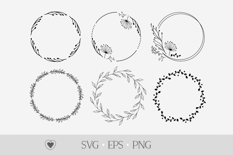 Floral Wreath Svg Floral Circle Svg Floral Logo By Pretty Meerkat Thehungryjpeg Com