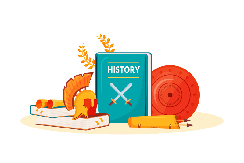 History flat concept vector illustration By ntlstudio TheHungryJPEG