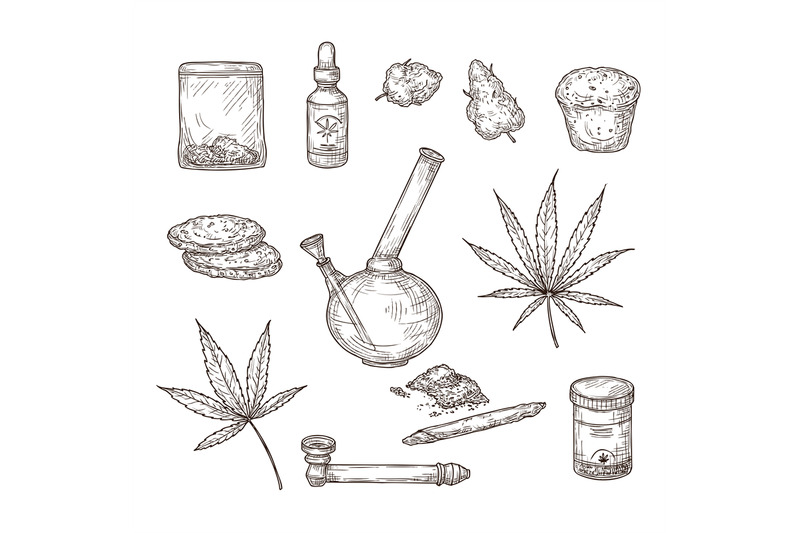 cool drawings of pot leaves