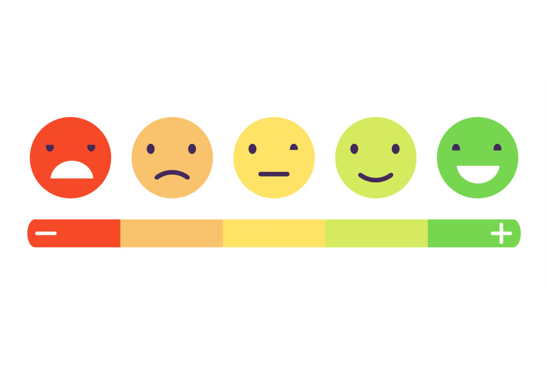 Feedback emotion scale. Customers feedback vector concept. Measuring r By  Microvector | TheHungryJPEG