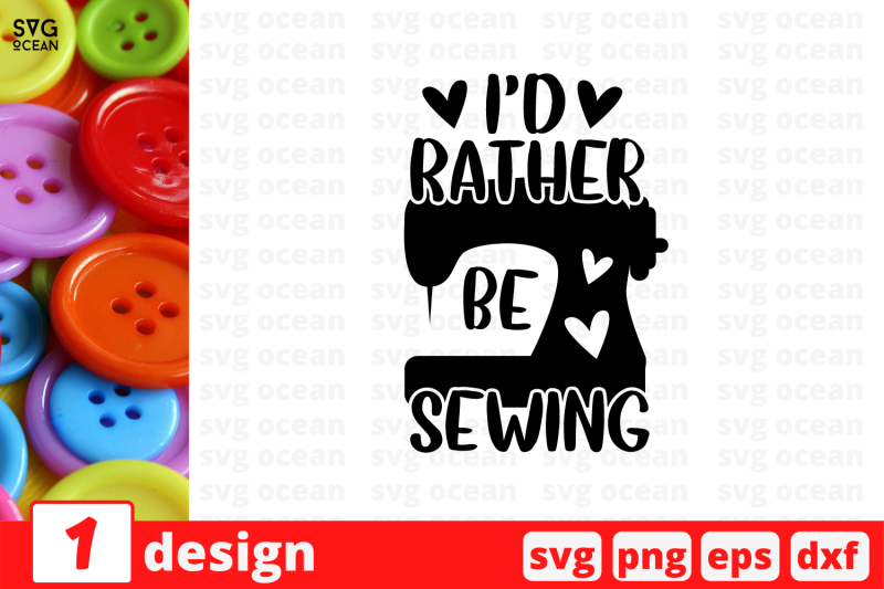 I/'d rather be sewing Applique design