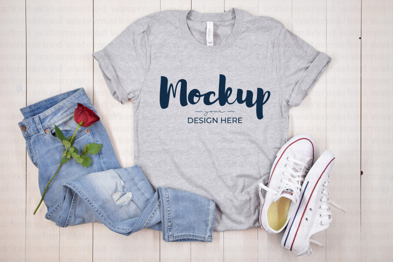 Valentine T-Shirt Mockup By My Mockup Studio | TheHungryJPEG