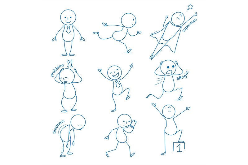 Family stick figure drawing