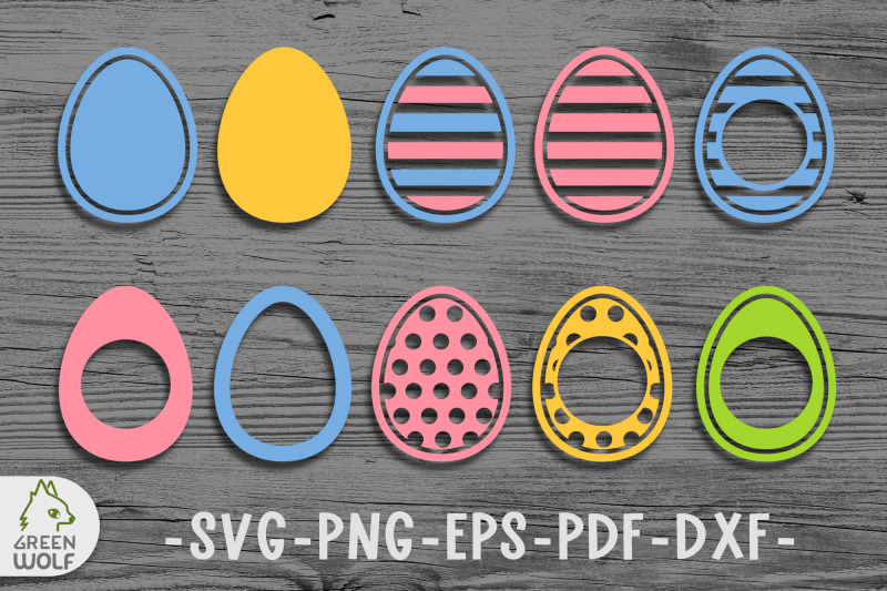 Egg svg bundle Easter egg monogram svg files Easter basket decor svg By ...