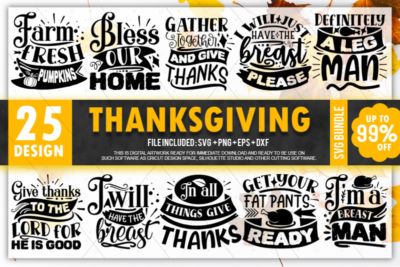 Download Thanksgiving Svg Bundle Thankful Svg Blessed Svg By Designavo Thehungryjpeg Com