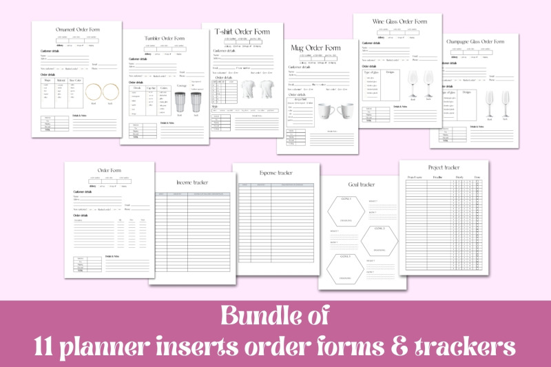 Order Forms and Trackers, Craft Shop Business Bundle By Old Continent ...