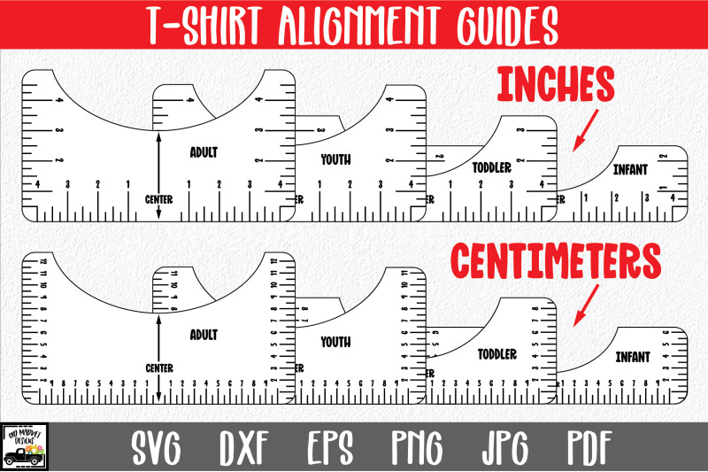 T-Shirt Alignment Guide | Inches and Centimeters Shirt Tool By Shannon