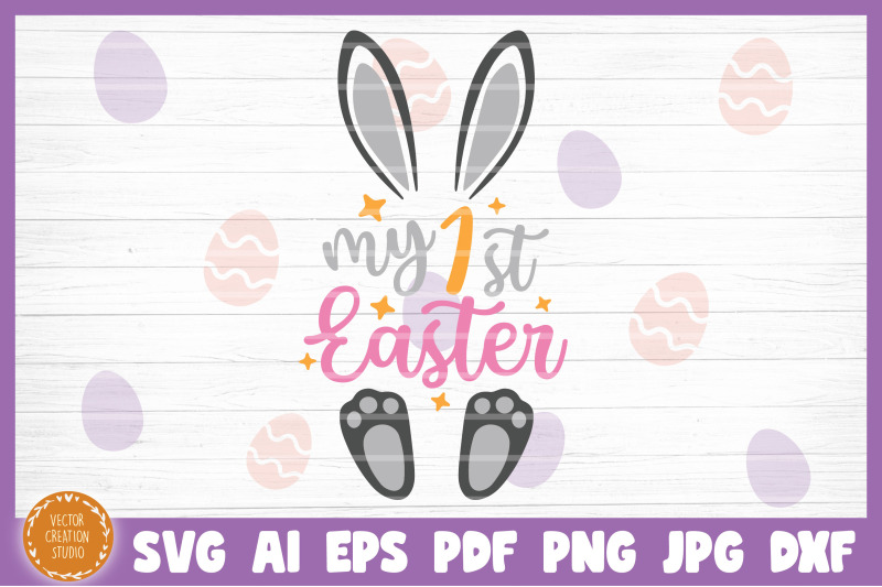 My First Easter Girl SVG Cut File By VectorCreationStudio | TheHungryJPEG