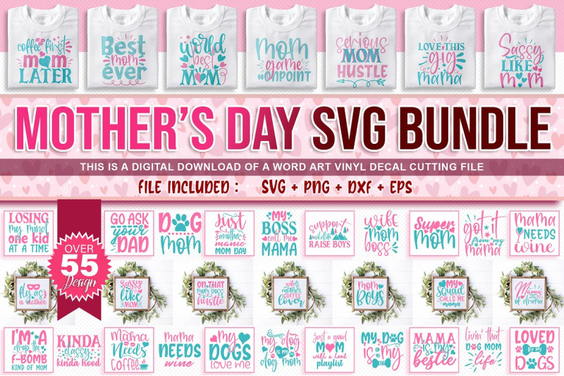 Mothers Day Bundle, Mom SVG File, Mom SVG Bundle, Mom Shirt Design By ...