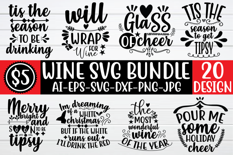 wine svg bundle By BDB graphics | TheHungryJPEG