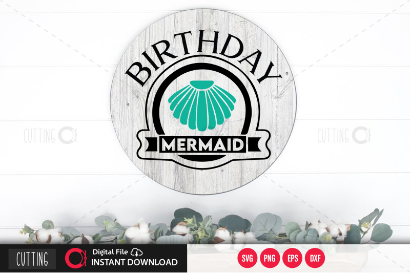 Download Birthday Mermaid Svg By Designavo Thehungryjpeg Com